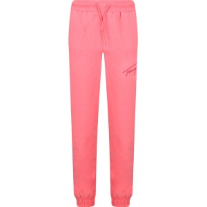 Różowe spodnie sportowe Tommy Jeans z dresówki w stylu casual