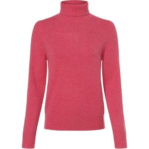 Różowy sweter brookshire z wełny