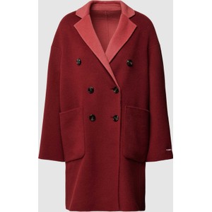 Czerwony płaszcz Max & Co. krótki z wełny