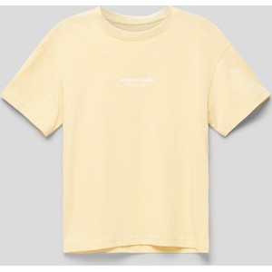 Żółta koszulka dziecięca Jack & Jones z bawełny