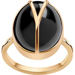 Skarabeusz - Biżuteria Yes Pierścionek złoty z onyksem - Skarabeusz