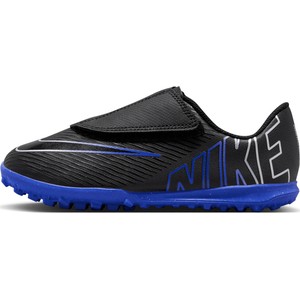 Czarne buty sportowe dziecięce Nike mercurial ze skóry sznurowane