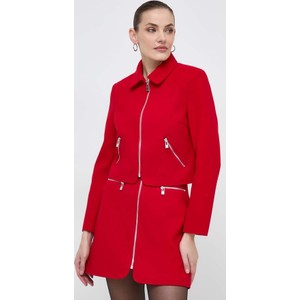 Czerwona kurtka Morgan bez kaptura w stylu casual krótka