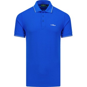 Niebieska koszulka polo Chervo z tkaniny z krótkim rękawem w stylu klasycznym