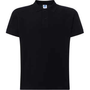 Czarny t-shirt JK Collection z krótkim rękawem z bawełny