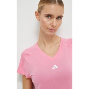 Różowa bluzka Adidas Performance w sportowym stylu