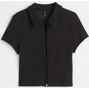 Bluzka H & M z dekoltem w kształcie litery v z dżerseju z krótkim rękawem