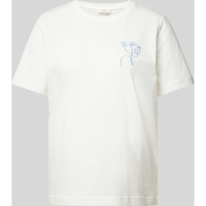 T-shirt S.Oliver z okrągłym dekoltem w młodzieżowym stylu z krótkim rękawem
