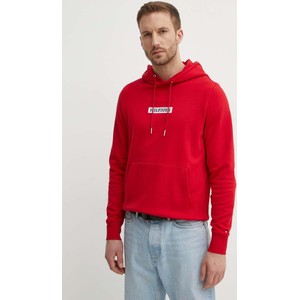 Czerwona bluza Tommy Hilfiger w młodzieżowym stylu z bawełny
