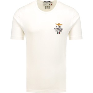 T-shirt Aeronautica Militare z bawełny w stylu casual z krótkim rękawem
