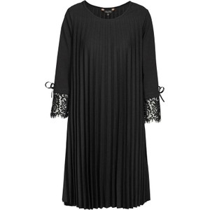 Czarna sukienka Herrlicher z długim rękawem z okrągłym dekoltem