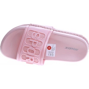 Różowe klapki Pantofelek24 z płaską podeszwą w sportowym stylu