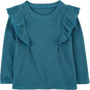 Niebieska bluzka dziecięca OshKosh z długim rękawem dla dziewczynek