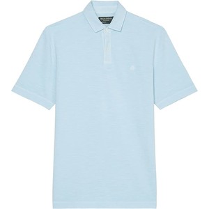 Niebieska koszulka polo Marc O'Polo z krótkim rękawem z bawełny