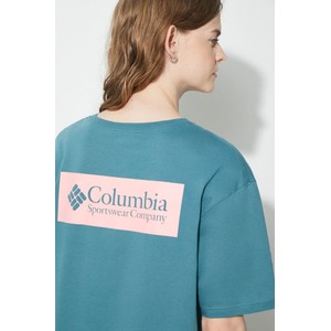 T-shirt Columbia z bawełny z nadrukiem w sportowym stylu