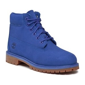 Niebieskie buty dziecięce zimowe Timberland dla chłopców sznurowane