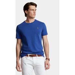 Niebieski t-shirt POLO RALPH LAUREN z krótkim rękawem w stylu casual