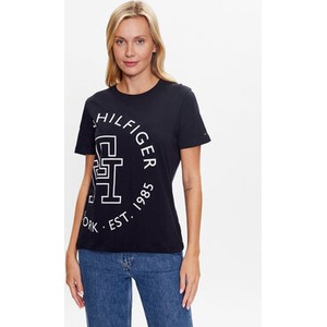 T-shirt Tommy Hilfiger z okrągłym dekoltem z krótkim rękawem
