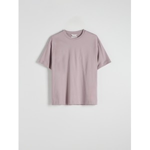 Fioletowy t-shirt Reserved w stylu casual z krótkim rękawem
