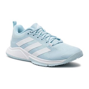 Niebieskie buty sportowe Adidas sznurowane z płaską podeszwą w sportowym stylu
