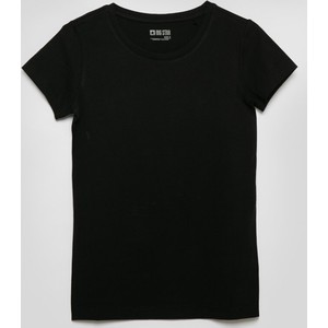 Czarny t-shirt Big Star z okrągłym dekoltem w stylu casual