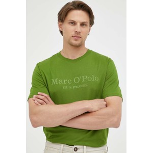 T-shirt Marc O'Polo z krótkim rękawem z bawełny z nadrukiem