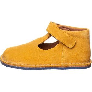 Żółte buty dziecięce letnie Lamino ze skóry