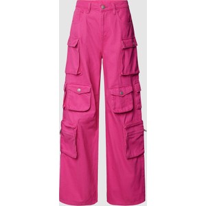 Różowe spodnie Review z bawełny
