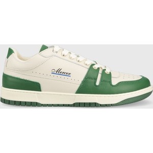 Zielone buty sportowe Mercer Amsterdam ze skóry sznurowane w sportowym stylu