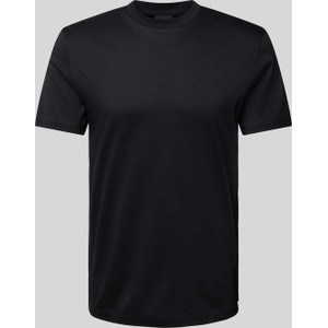 Czarny t-shirt Strellson w stylu casual z bawełny z krótkim rękawem