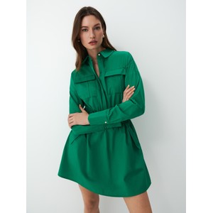 Zielona sukienka Mohito mini z bawełny