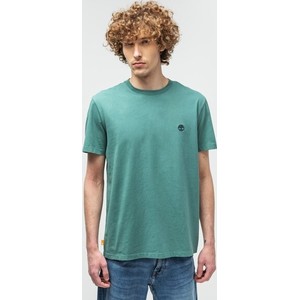 Zielony t-shirt Timberland z krótkim rękawem