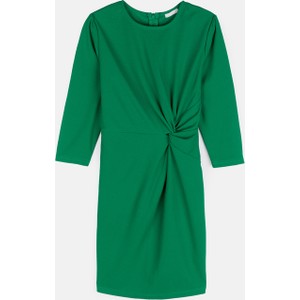 Zielona sukienka Gate kopertowa w stylu casual z dekoltem w kształcie litery v