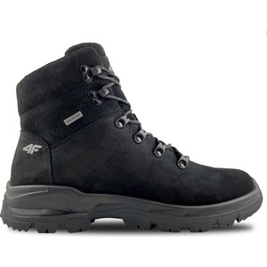 Czarne buty trekkingowe 4F sznurowane