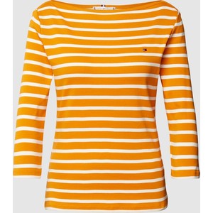 Pomarańczowa bluzka Tommy Hilfiger z długim rękawem