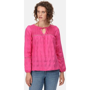 Różowa bluzka Regatta z bawełny w sportowym stylu