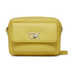 Żółta torebka Calvin Klein w młodzieżowym stylu matowa na ramię
