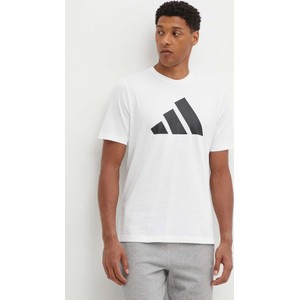 T-shirt Adidas z krótkim rękawem w sportowym stylu z bawełny