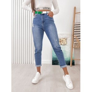 Granatowe jeansy Ubra w street stylu z jeansu