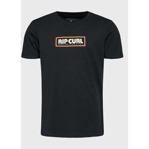 Czarny t-shirt Rip Curl w młodzieżowym stylu