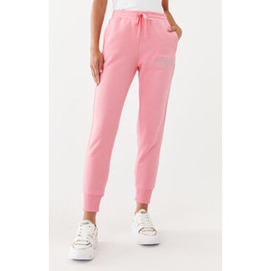 Różowe spodnie sportowe Versace Jeans w stylu casual