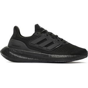 Czarne buty sportowe Adidas Performance sznurowane z płaską podeszwą w sportowym stylu