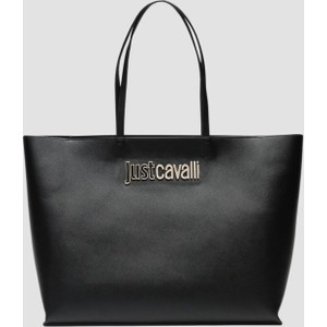 Czarna torebka Just Cavalli w stylu glamour na ramię duża