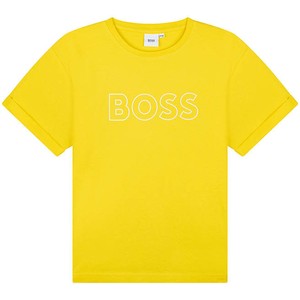 Żółta koszulka dziecięca Hugo Boss