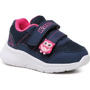 Granatowe buty sportowe dziecięce Kappa na rzepy dla dziewczynek