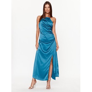 Niebieska sukienka YAS z okrągłym dekoltem bez rękawów