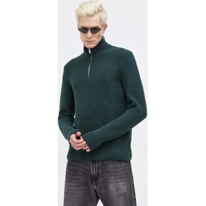 Zielony sweter Abercrombie & Fitch ze stójką