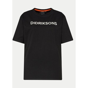 Czarny t-shirt Didriksons z krótkim rękawem