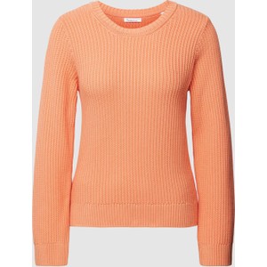 Pomarańczowy sweter Knowledge Cotton Apparel z bawełny