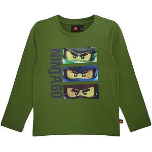 Zielona koszulka dziecięca Lego z bawełny dla chłopców